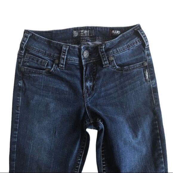 Silver Jeans Suki Mid Flare Denim Blue Jeans Fluid Sz 27 - Picture 2 of 14